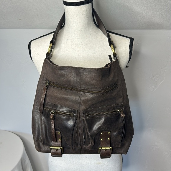 Nino Bossi Brown Leather Shoulder Bag BRN6231B - Picture 14 of 15